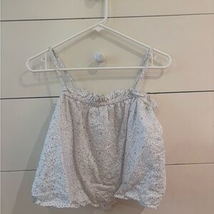 Wilfred White Ruffled Linen Top